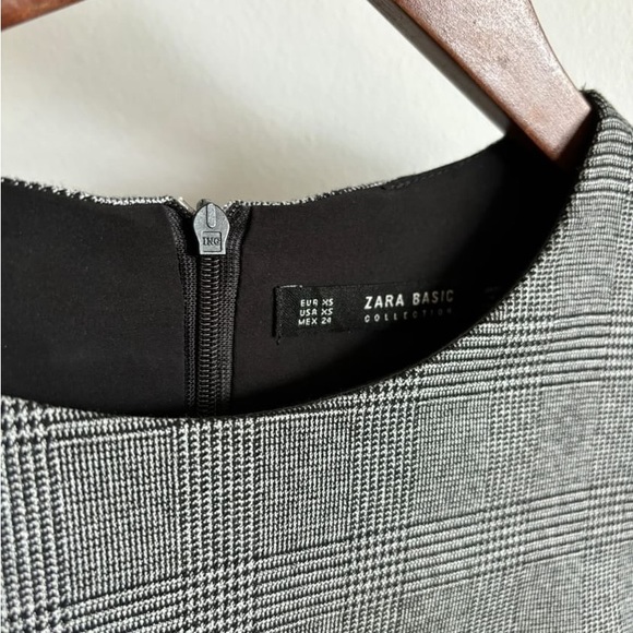 ZARA Plaid Front Wrap Dress size X-SMALL - Picture 3 of 4